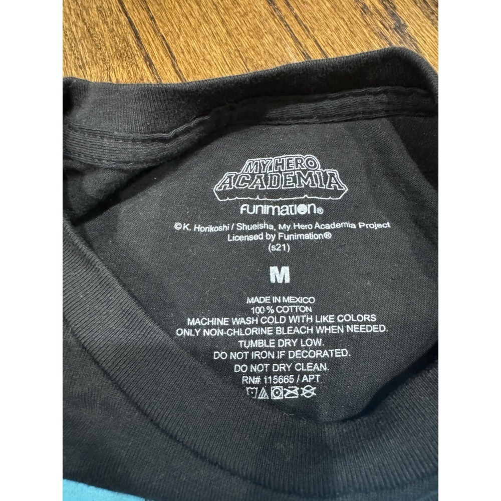 Funimation My Hero Academia Mens T Shirt Large Black Blue Double Sided - Picture 4 of 4